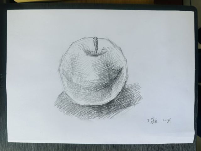 山西院 质检站 王磊 王康乐 12岁《素描苹果》.jpg 山西院 质检站 王磊 王康乐 12岁《素描苹果》.jpg